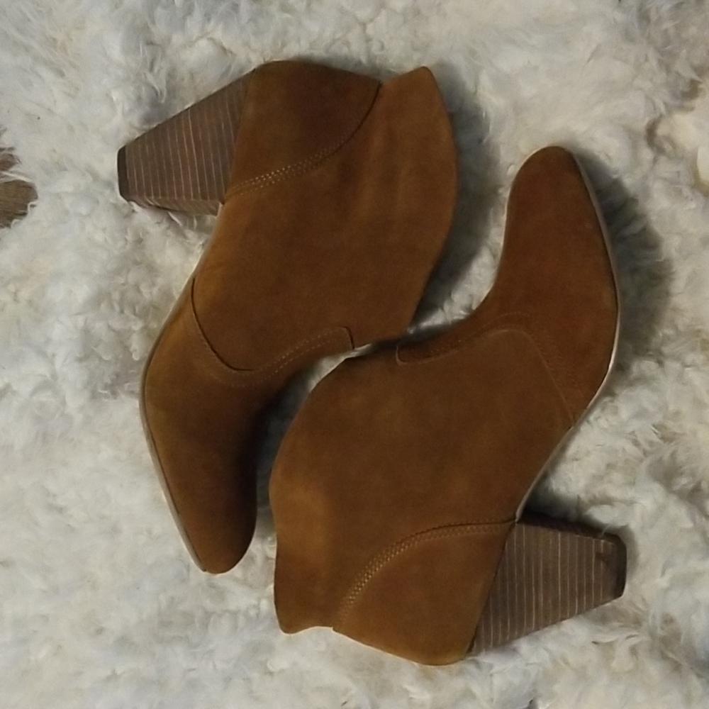 Steve Madden Philip Brown Suede Ankle Booties Size 9.5